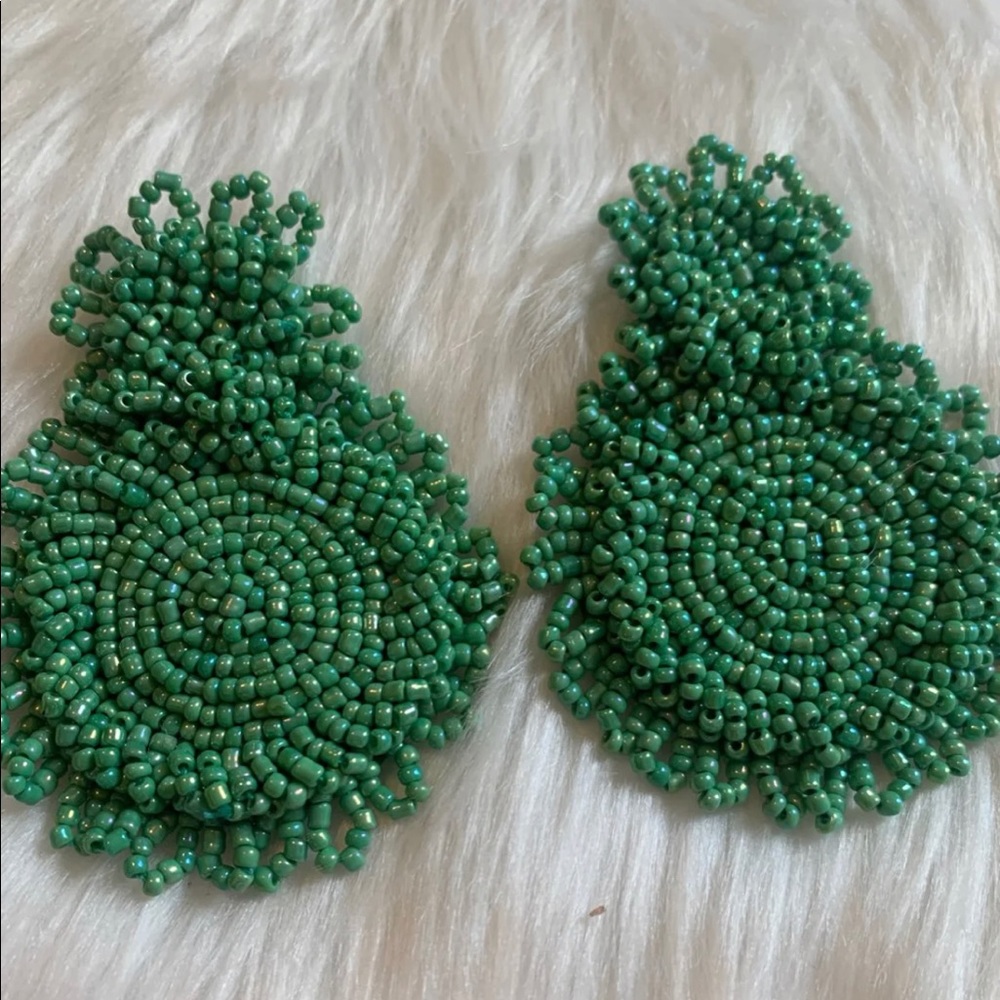 Green earrings